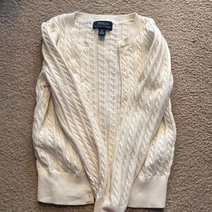 Polo by Ralph Lauren Toddler Ivory Cable Knit Cardigan